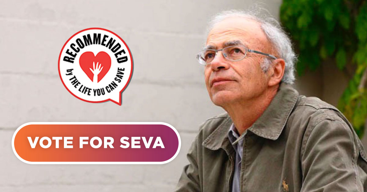 Peter Singer of The Life You Can Save. Vote for Seva!